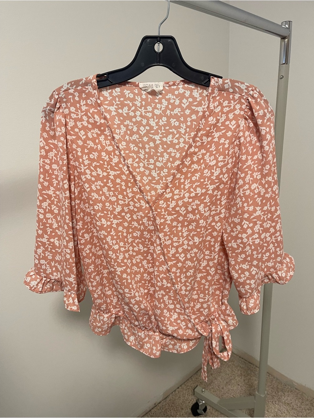 Sienna Sky Dusty Pink Floral Wrap Blouse